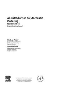 An Introduction to Stochastic Modeling, Student Solutions Manual (E-Only)