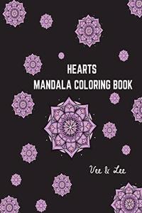 Easy Heart Mandalas Coloring Book