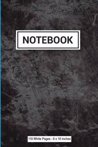 Notebook 110 White Pages 8x10 inches