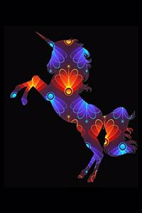 Red And Blue Spiral Unicorn