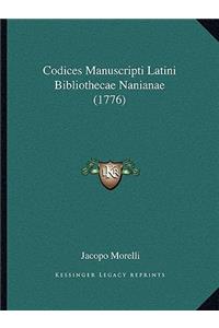 Codices Manuscripti Latini Bibliothecae Nanianae (1776)