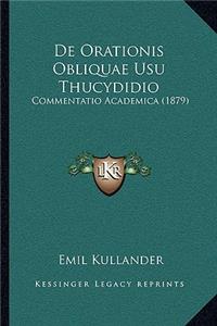 De Orationis Obliquae Usu Thucydidio