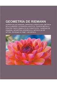 Geometria de Riemann: Superficie de Riemann, Variedad Lorentziana, Metrica de Alcubierre, Extension Analitica, Tensor Metrico, Funcion Theta