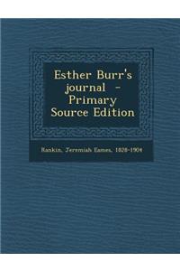 Esther Burr's Journal