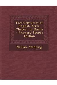 Five Centuries of English Verse