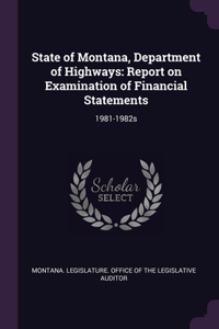 State of Montana, Department of Highways