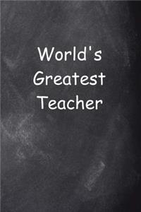 World's Greatest Teacher Journal Chalkboard Design