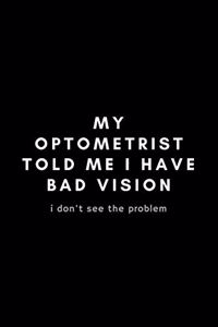 My Optometrist Told Me I Have Bad Vision I Don't See The Problem