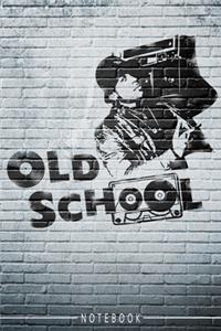 Hip hop notebook Old school for dancers, athletes, students - 100 lined pages