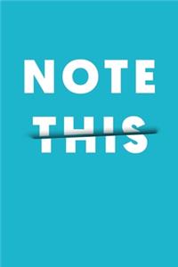 LIGHT BLUE (CYAN) NOTEBOOK NOTE THIS MATTFISNISH HIGH QUALITY MATT FINISH *HIGH QUALITY* 6x9 inches