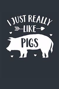 I Just Really Like Pigs Notebook - Pig Gift for Pig Lovers - Pig Journal - Pig Diary