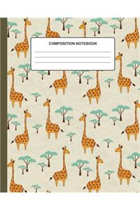 Composition Notebook Giraffe