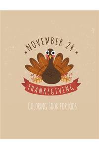 Thanksgiving Coloring Book for Kids