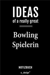 Notizbuch für Bowling Spieler / Bowling Spielerin