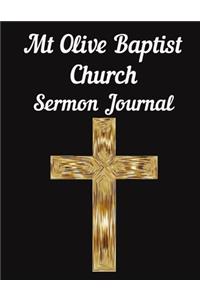 Mt Olive Baptist Church Sermon Journal