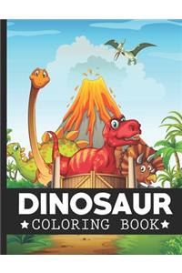 Dinosaur Coloring Book: A Super Amazing Realistic Dinosaurs Coloring Activity Book for Children and Adults .Relaxation And Meditation Designs, Book Size 8.5"x 11".Great Gif