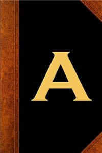 2020 Weekly Planner Monogram A Personalized Monogram A Vintage Style 134 Pages