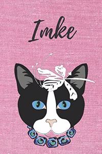 personalisiertes Notizbuch Katze / Journal / Malbuch / Tagebuch / Kritzelbuch / DIN A5 / Geschenk Imke