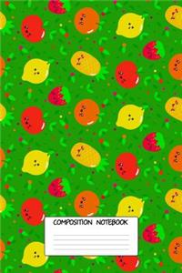 Fruit Shake Composition Book: Cool Fruit Shake Pattern 6 X 9 College Ruled Paper Notebook, Appreciation, Quote Journal or Diary Unique Inspirational Gift for Friend or Teacher, Beginning or End of School Year, Retirement, Birthday or Gratitude Pres