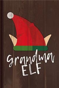 Grandma Elf Christmas Journal Notebook