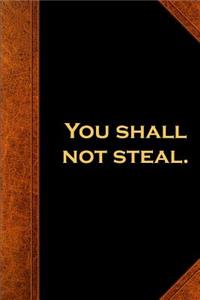 Religious Journal Modern Wording 7th Commandment Vintage Style