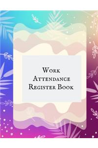 Work Attendance register Book