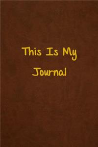 This Is My Journal