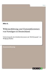 Willenserklärung und Zustandekommen von Verträgen in Deutschland