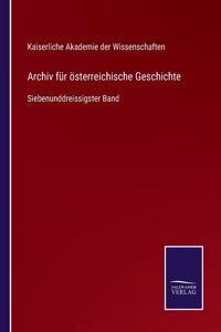 Archiv für österreichische Geschichte