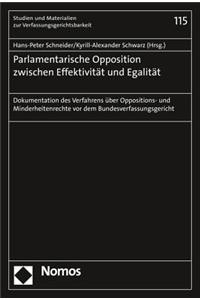 Parlamentarische Opposition Zwischen Effektivitat Und Egalitat