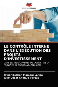 Contrôle Interne Dans l'Exécution Des Projets d'Investissement