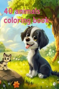 40 Animal Coloring Book