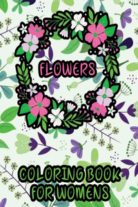 Flowers coloring book for women