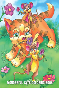 Wonderful Cats Coloring Book
