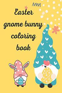 Easter gnome bunny coloring book