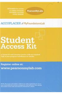 Accuplacer/Mylab Foundational Skills Without Pearson Etext -- Design -- Standalone Access Card (12-Month Access)