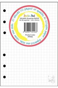 25 Sheets Dodo A6 Squared/Clear 100GSM Clairfontaine-Style Ruled Paper PPRA6