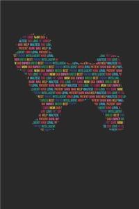 Maltese Notebook 'Word Cloud' - Gift for Maltese Lovers - Maltese Journal