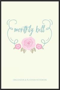 Monthly Bill Organizer & Planner Notebook
