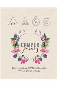 Camper Journey Camping Journal & RV Travel Logbook Vintage Camper Journey