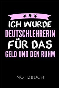 Ich Wurde Deutschlehrerin Notizbuch
