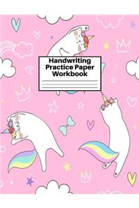 Handwriting Practice Paper Workbook