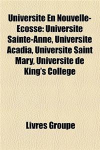 Universit En Nouvelle-Cosse