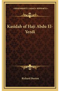 Kasidah of Haji Abdu El-Yezdi