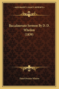 Baccalaureate Sermon By D. D. Whedon (1839)