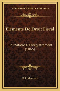 Elements De Droit Fiscal