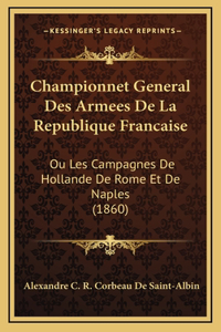 Championnet General Des Armees De La Republique Francaise