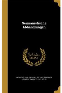 Germanistische Abhandlungen