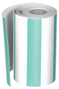 Simply Stylish Turquoise Stripe Rolled Straight Borders