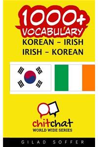 1000+ Korean - Irish Irish - Korean Vocabulary